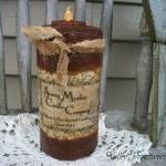Primitive Flameless Flicker Candle, Winter,..